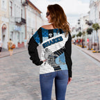 Sharks Women's Off Shoulder Sweater - Vibe Hoodie