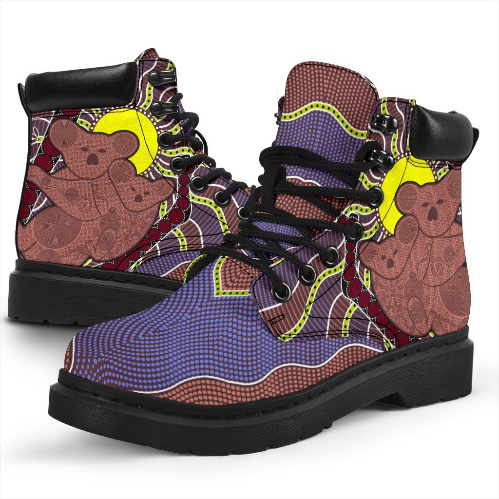 aboriginal-boots-koala-patterns-sun-dot-painting-all-season