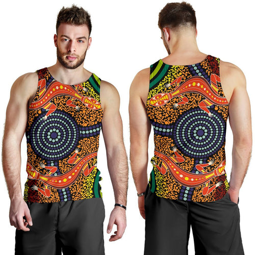 1st-australia-men-tank-top-aboriginal-two-lizards-dot-painting-circle