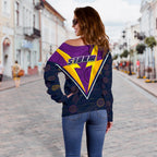 Storm Women Off Shoulder Sweater Indigenous Artsy Style - Vibe Hoodie