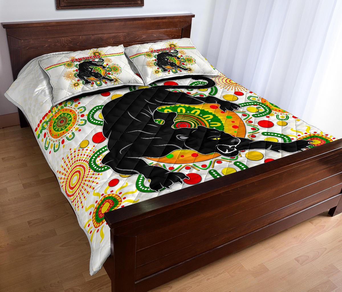 penrith-quilt-bed-set-indigenous-panthers-white