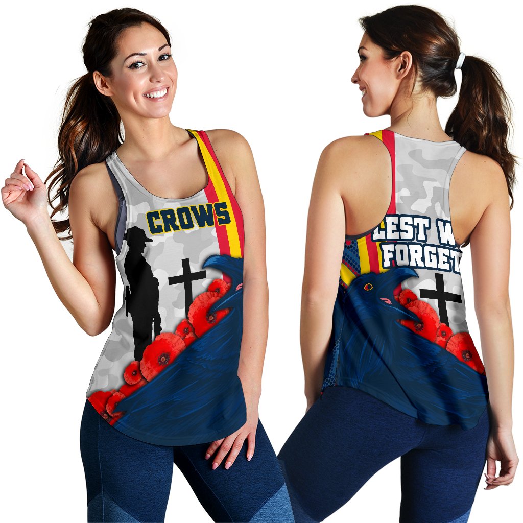 Adelaide Women's Racerback Tank Special Crows Anzac Day - Vibe Hoodie