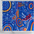aboriginal-shower-curtain-indigenous-footprint-patterns-blue-color