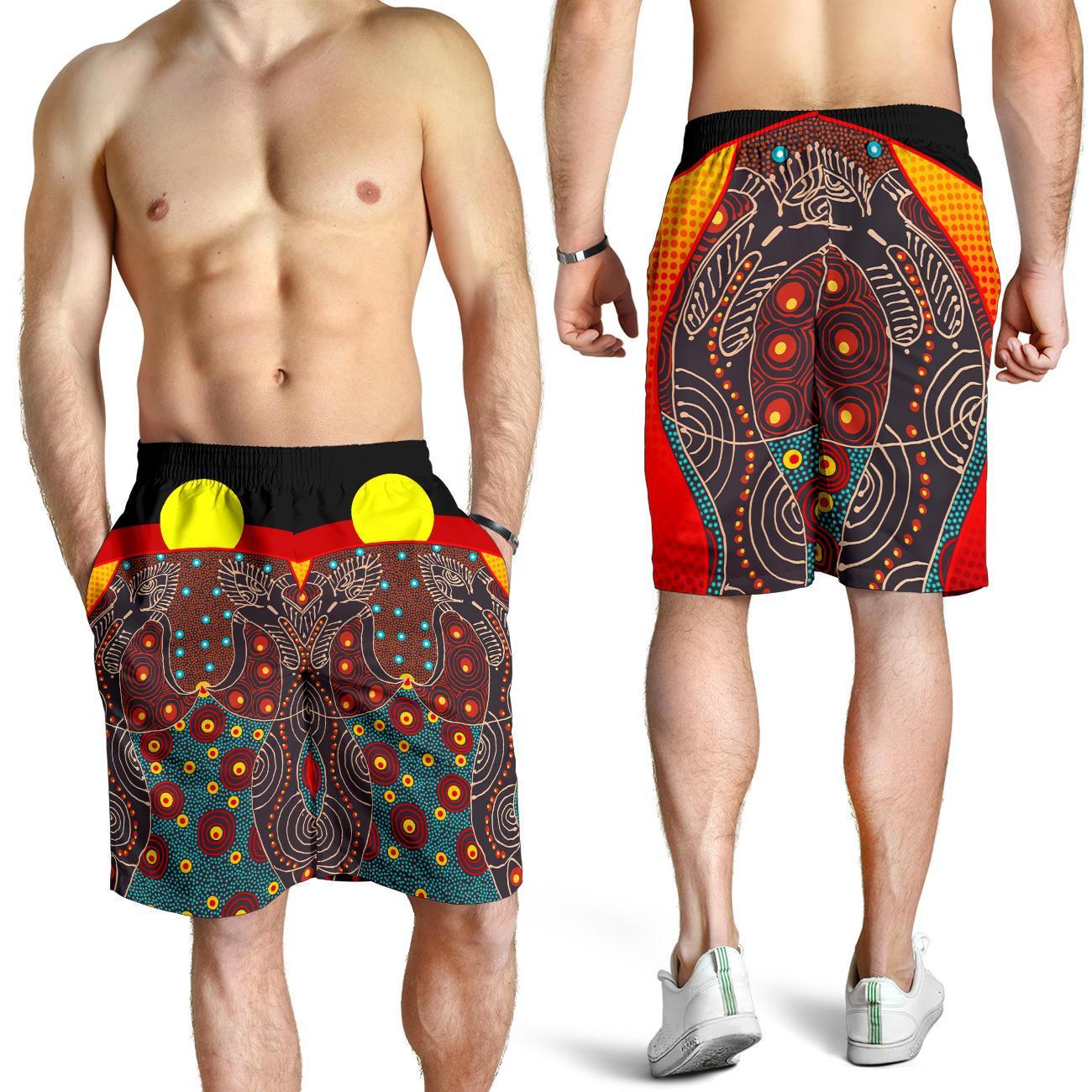 mens-short-aboriginal-sublimation-dot-pattern-style-red