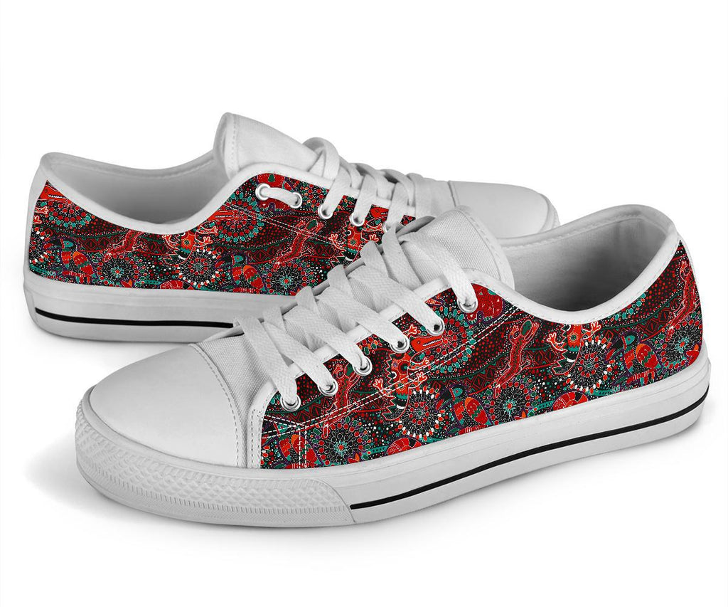 low-top-shoes-aboriginal-animal-dot-acrylic-paint