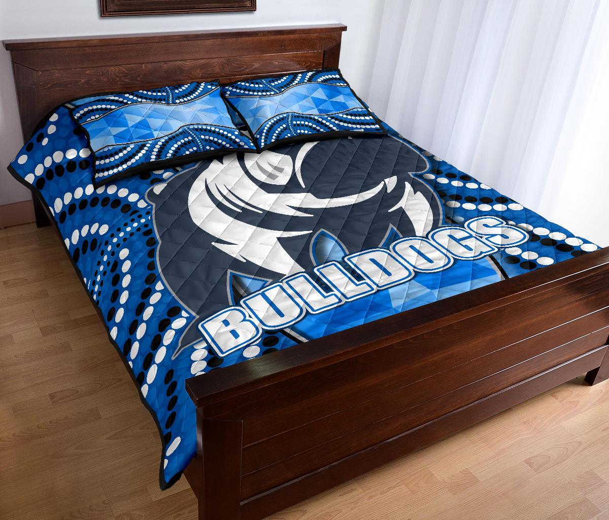 bulldogs-quilt-bed-set-indigenous-snappy