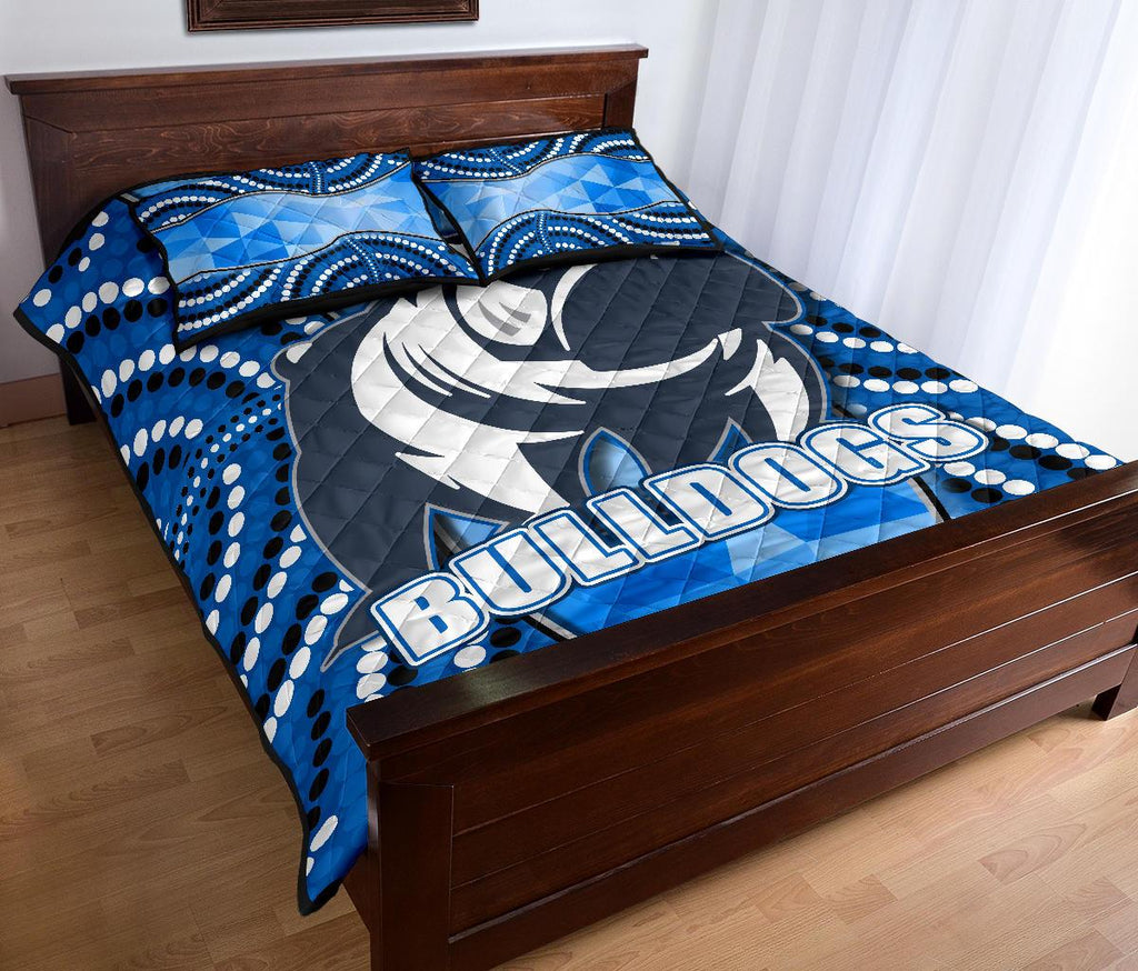 bulldogs-quilt-bed-set-indigenous-snappy
