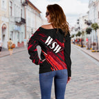 Wanderers Women Off Shoulder Sweater - Vibe Hoodie