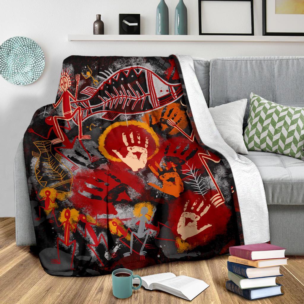 aboriginal-premium-blanket-indigenous-fish-hand-art