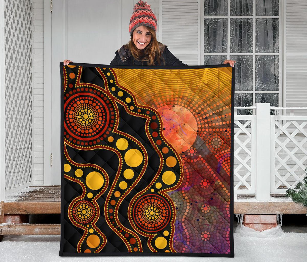 aboriginal-premium-quilt-australia-indigenous-flag-circle-dot-painting-art-golden
