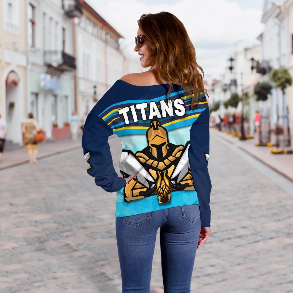 Gold Coast Women Off Shoulder Sweater Titans Gladiator - Vibe Hoodie