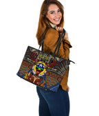 custom-text-the-land-owns-us-large-leather-tote-bag