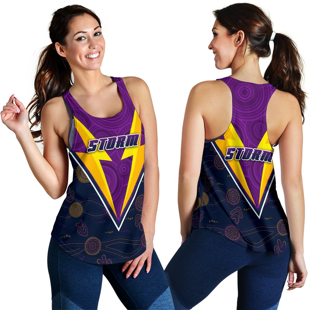 Storm Women Racerback Tank Indigenous Artsy Style - Vibe Hoodie