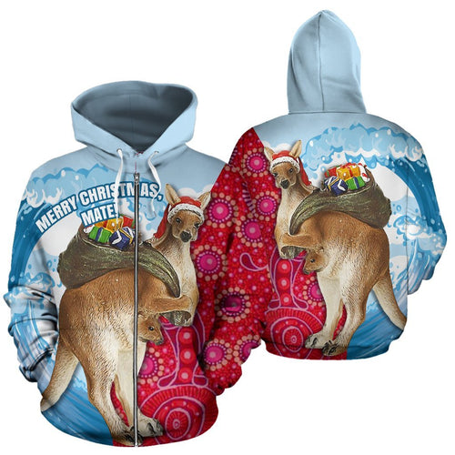 christmas-zip-up-hoodie-kangaroo-aboriginal-dot-painting-wave-patterns