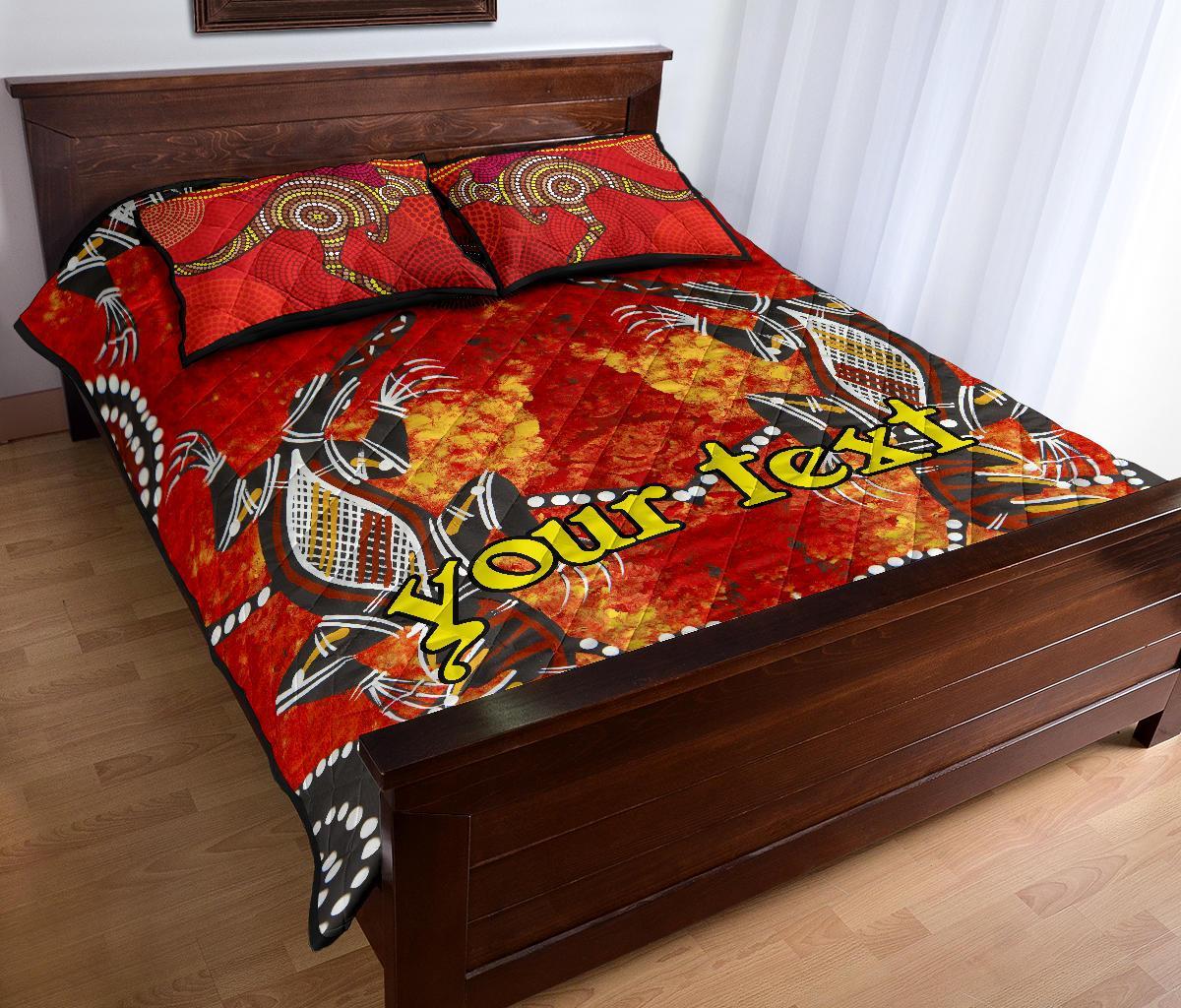custom-quilt-bed-sets-aboriginal-crocodile-and-kangaroo