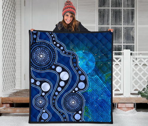 aboriginal-premium-quilt-australia-indigenous-flag-circle-dot-painting-art-blue
