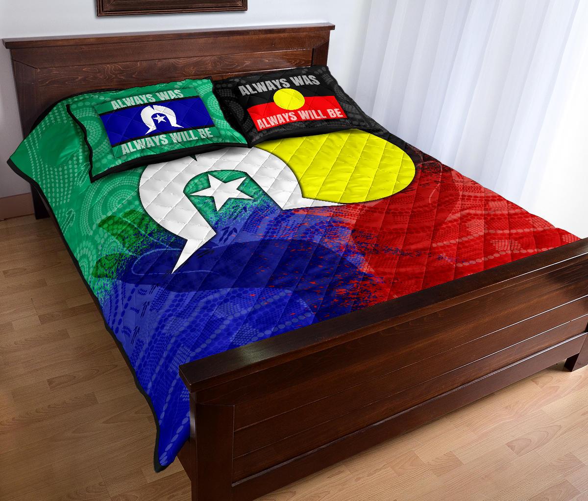 aboriginal-quilt-bed-set-australia-naidoc-week-indigenous-flag-style