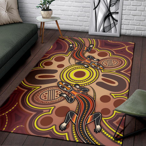 aboriginal-area-rug-indigenous-lizard-dot-painting-art