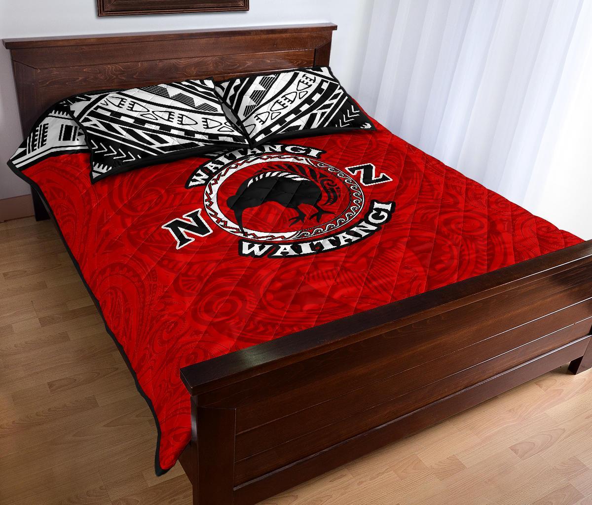 new-zealand-maori-quilt-bed-set-waitangi-day-red