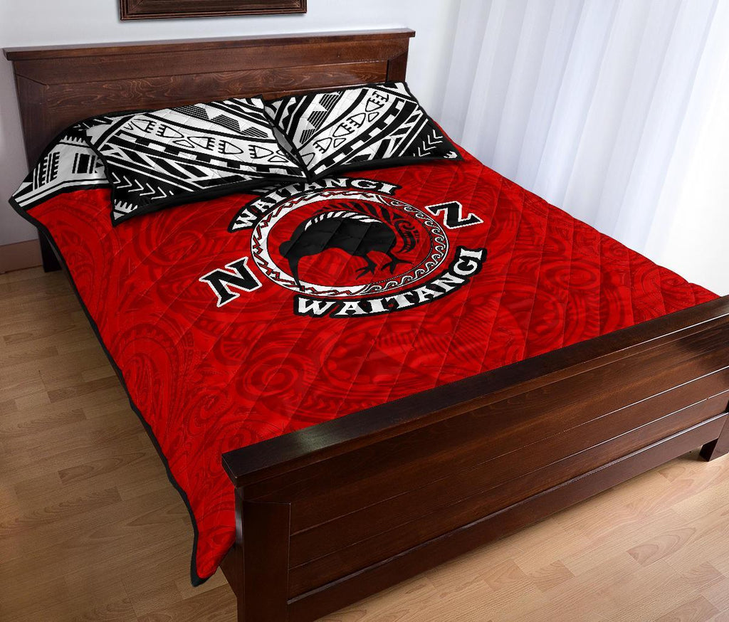 new-zealand-maori-quilt-bed-set-waitangi-day-red