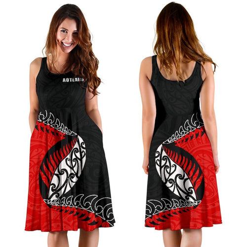 New Zealand Rugby Aotearoa Rugby Fern Women Midi Dress - Vibe Hoodie