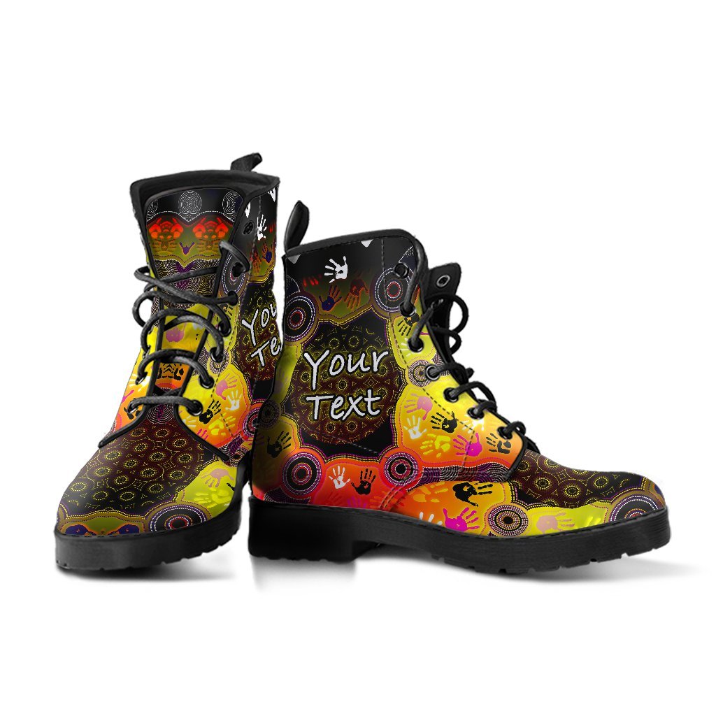 custom-aboriginal-leather-boots-indigenous-circle-dot-painting-hand-art