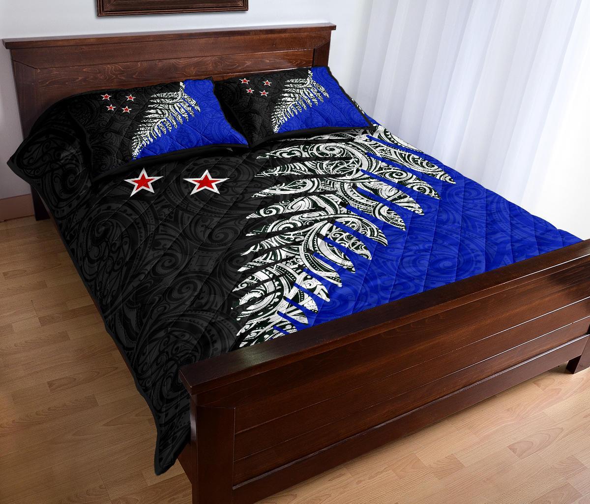 quilt-bed-set-nz-new-zealand-silver-fern-blue