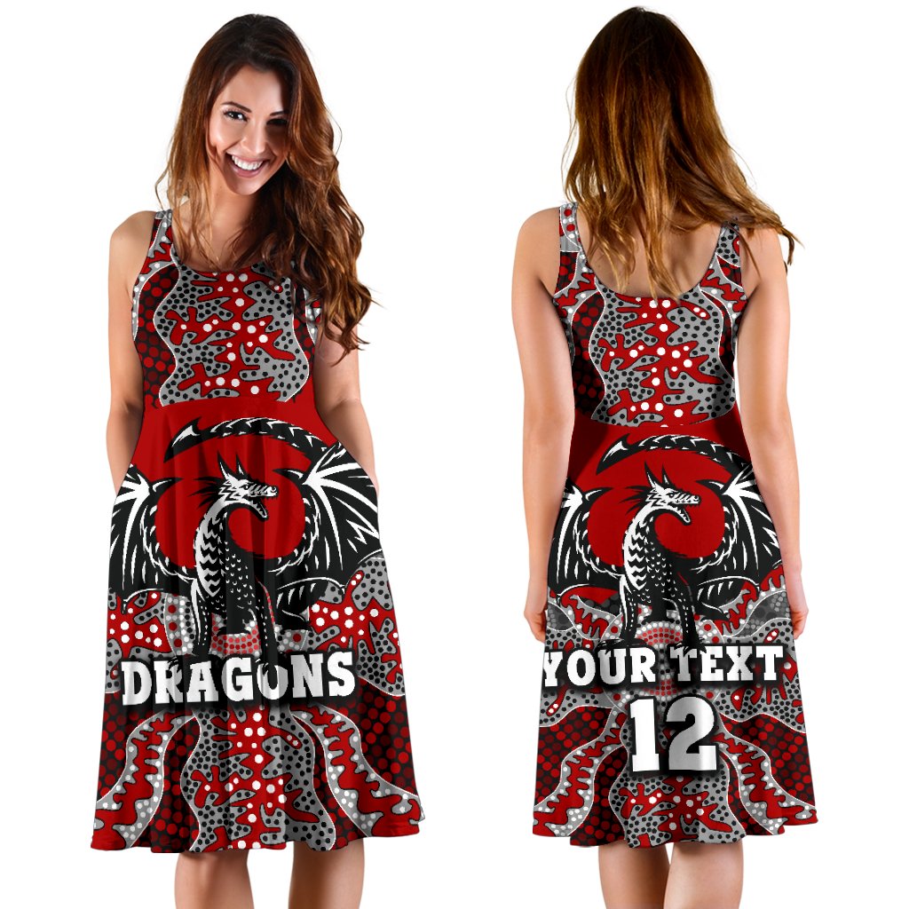 (Custom Personalised) Dragons Women's Dress St. George Aboriginal - Vibe Hoodie