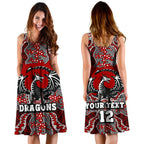 (Custom Personalised) Dragons Women's Dress St. George Aboriginal - Vibe Hoodie