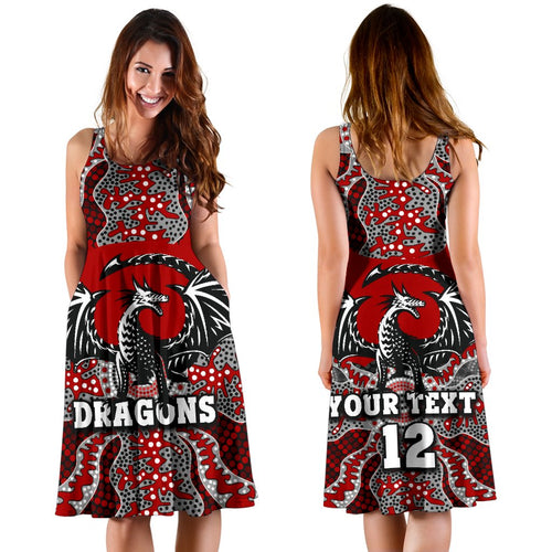(Custom Personalised) Dragons Women's Dress St. George Aboriginal - Vibe Hoodie