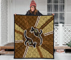 aboriginal-premium-quilt-australia-kangaroo-brown-dot-painting