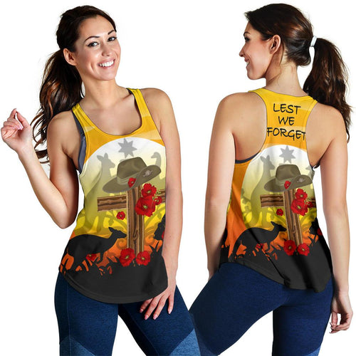 Racerback Tank - Anzac Day Tank Dawn Service - Women - Vibe Hoodie