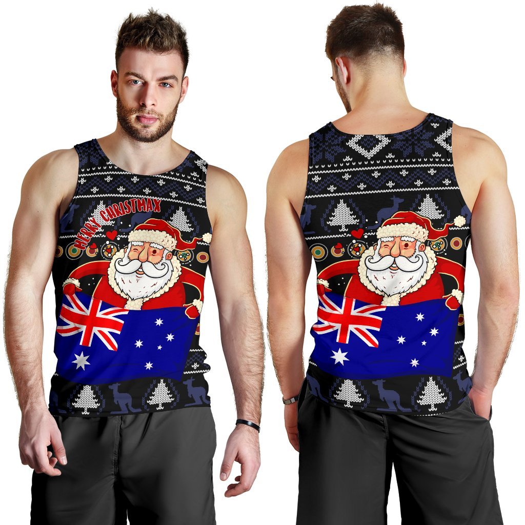 christmas-mens-tank-top-australia-santa-claus-hold-the-flag-black