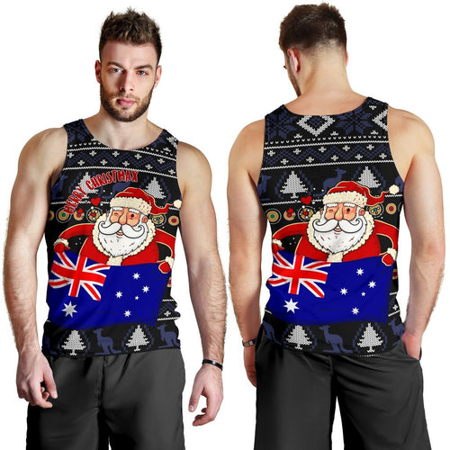christmas-mens-tank-top-australia-santa-claus-hold-the-flag-black