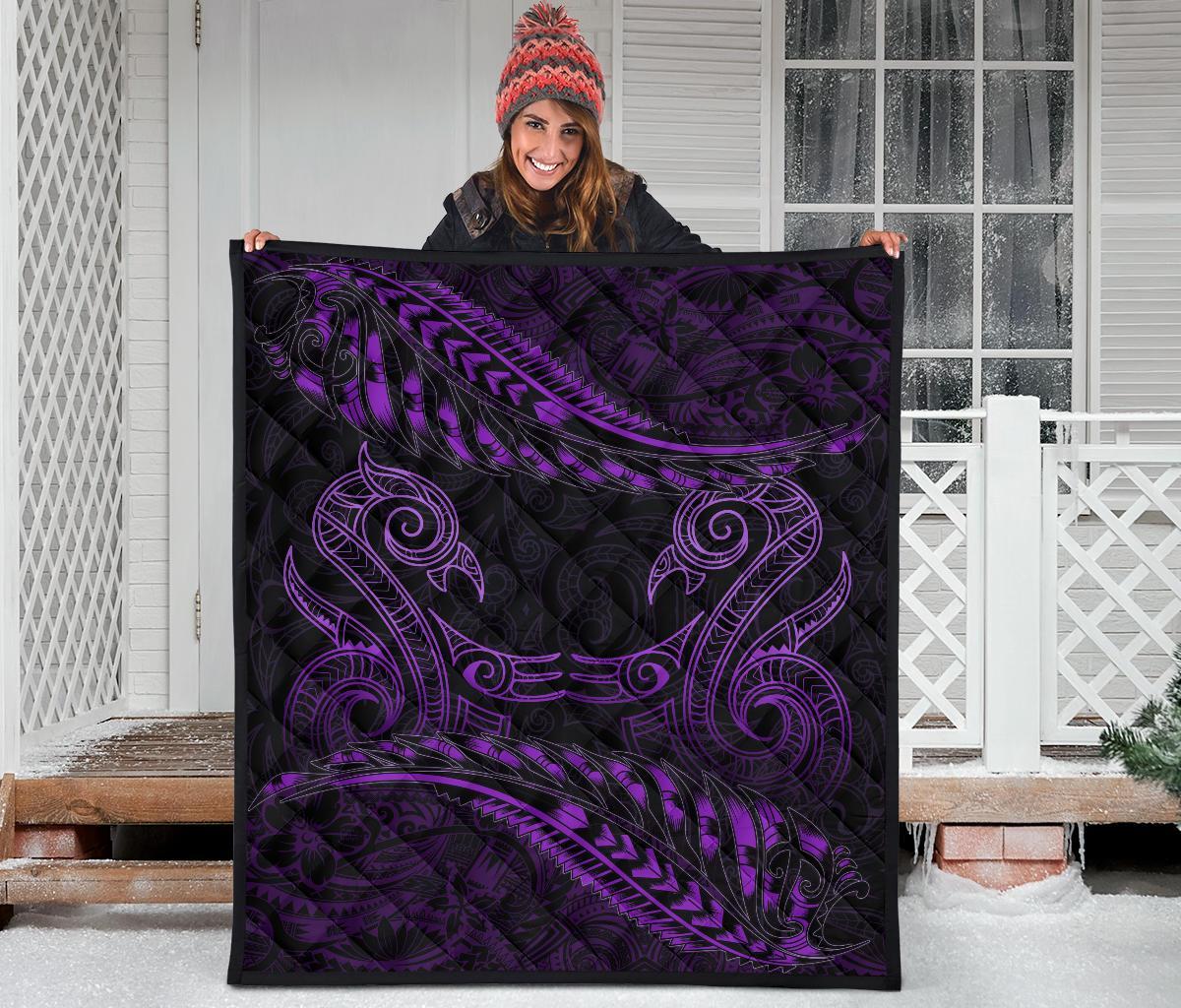 aotearoa-premium-quilt-purple-maori-manaia-with-silver-fern