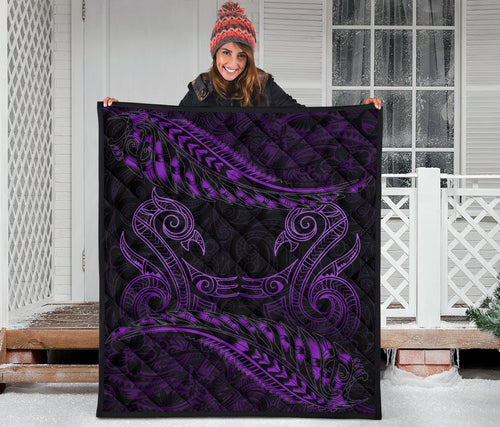aotearoa-premium-quilt-purple-maori-manaia-with-silver-fern
