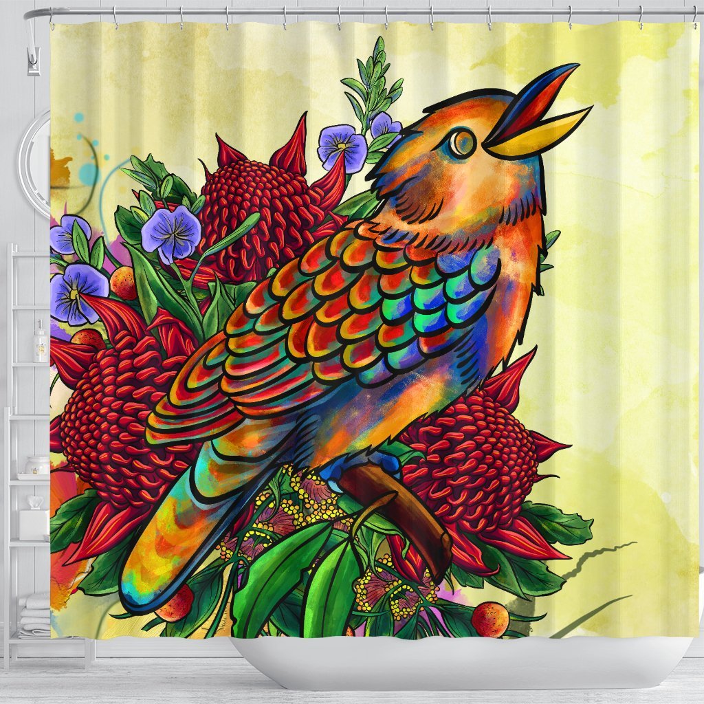 shower-curtain-australia-kookaburra-with-waratah