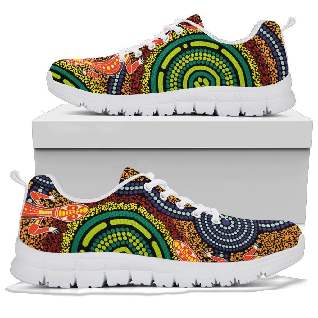 1st-australia-sneakers-aboriginal-two-lizards-dot-painting-circle