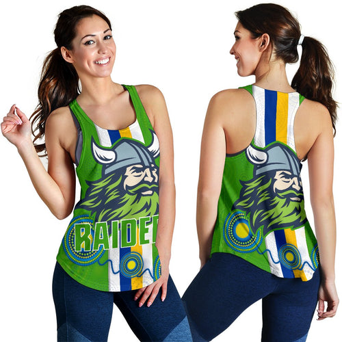 Canberra Women Racerback Tank Raiders Indigenous - Vibe Hoodie
