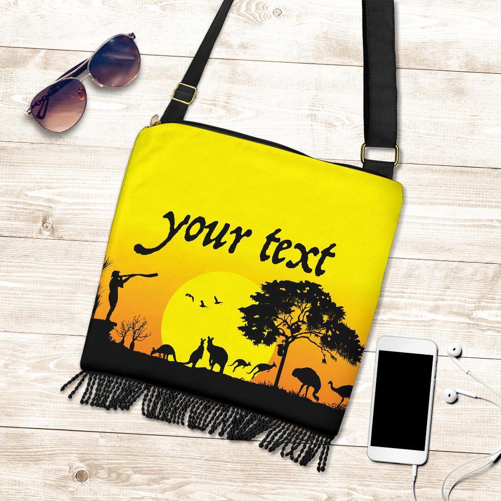 custom-text-boho-handbags-sunset-australia-view