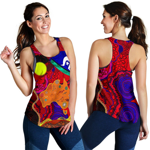 Aboriginal Racerback Tank - Australia Naidoc Week Map Pattern - Vibe Hoodie