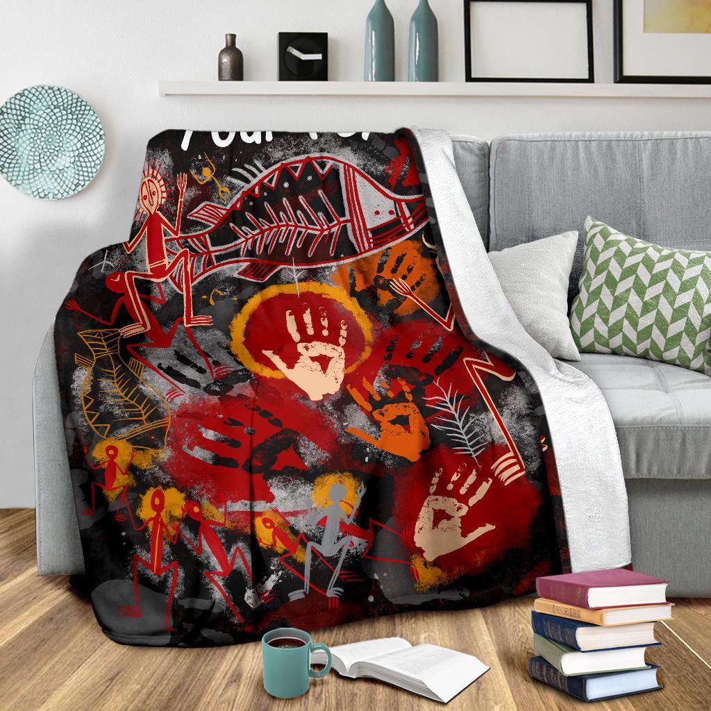 custom-aboriginal-premium-blanket-indigenous-fish-hand-art