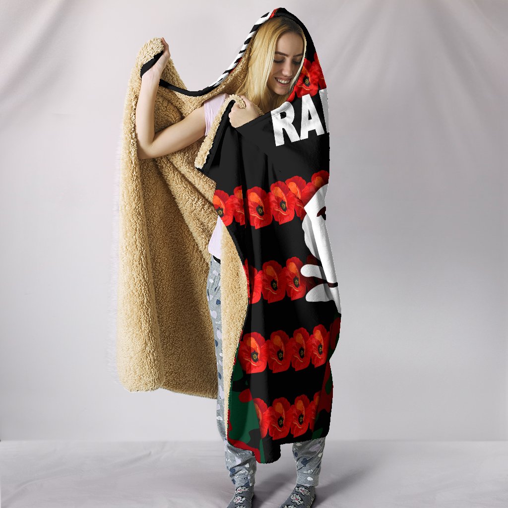south-sydney-rabbitohs-hooded-blanket-anzac-day-poppy-flower-vibes