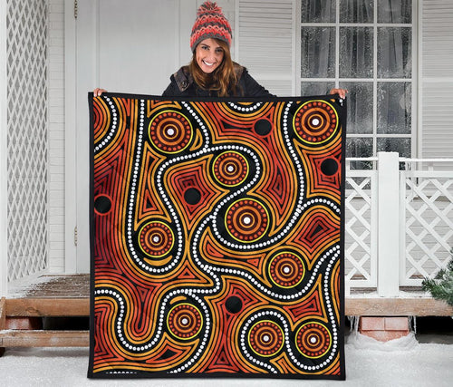 aboriginal-premium-quilt-indigenous-circle-dot-painting-ver01