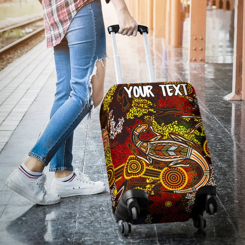 custom-aboriginal-luggage-covers-kangaroo-and-lizard-dot-painting-art