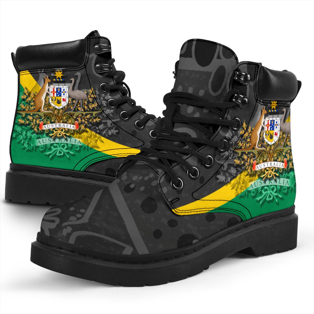 aboriginal-all-season-boots-australian-coat-of-arms-aussie-spirit-green