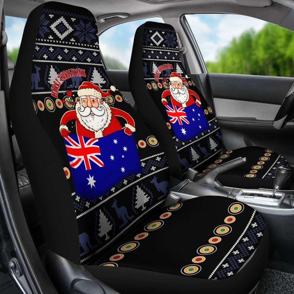 christmas-car-seat-covers-australia-santa-claus-hold-the-flag-black