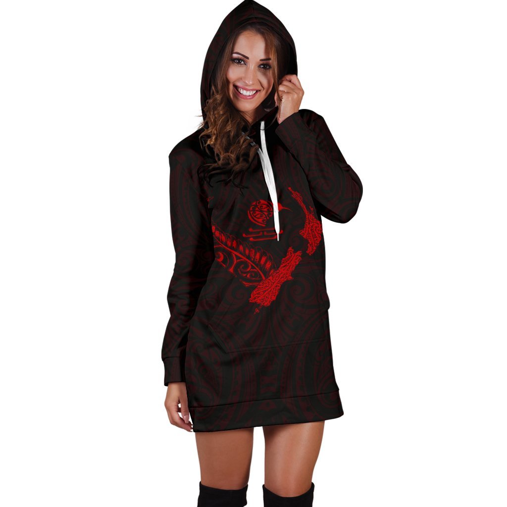 new-zealand-heart-womens-hoodie-dress-map-kiwi-mix-silver-fern-red