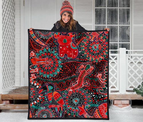 quilts-aboriginal-animal-dot-acrylic-paint
