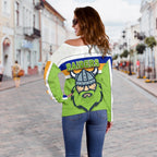 Canberra Women Off Shoulder Sweater Raiders Viking - Vibe Hoodie